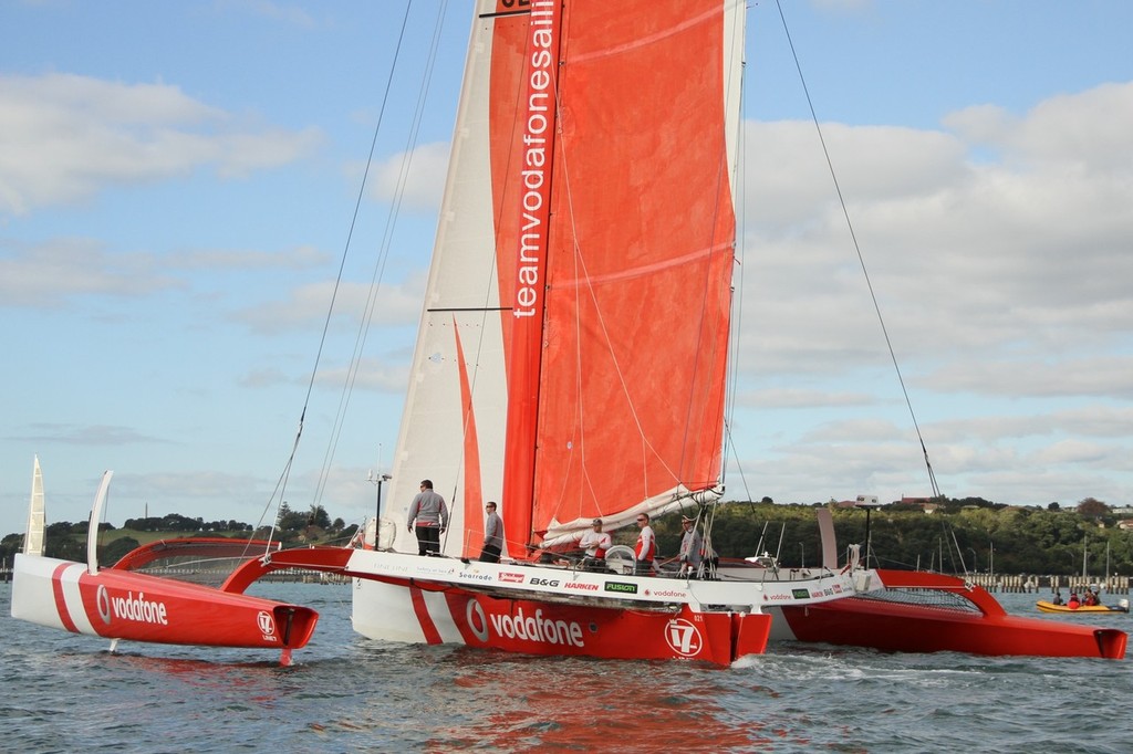 TeamVodafoneSailingpictured at the start of the Evolution Sails Sail Noumea 2012 race © Richard Gladwell www.photosport.co.nz